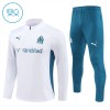 Olympique de Marseille Trenings Collegegenser 2024-25 Kvart-Zip Hvit - Barn